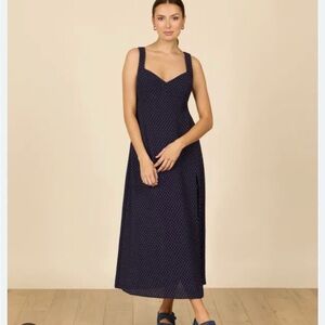 Park and fifth Navy Blue Polka Dot Dress